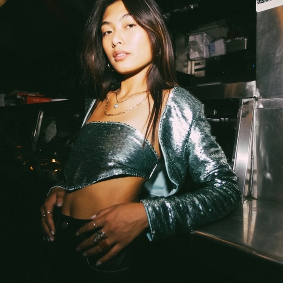 Millie Sequin Triangle Top - Picture 3 of 3